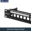 19 inch 24-Port Cat6 Modular Patch Panel Incl. 24pcs RJ45 Tool-less Keystone Jacks